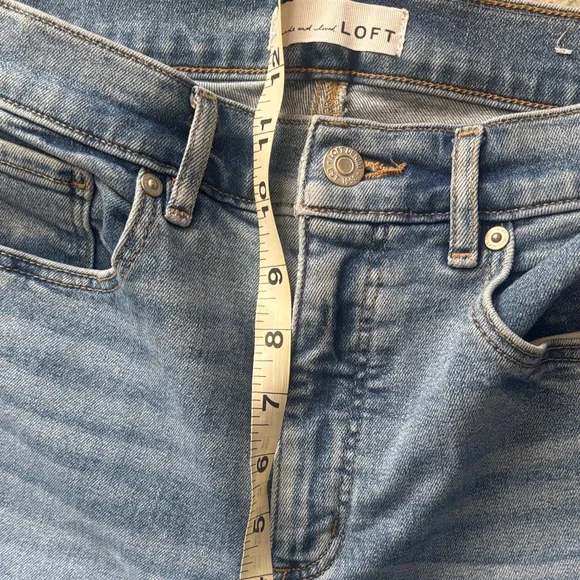 LOFT Light Blue Distressed Skinny Jeans Size 8 - Picture 9 of 9